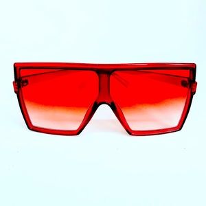 Red Tint Square Glasses